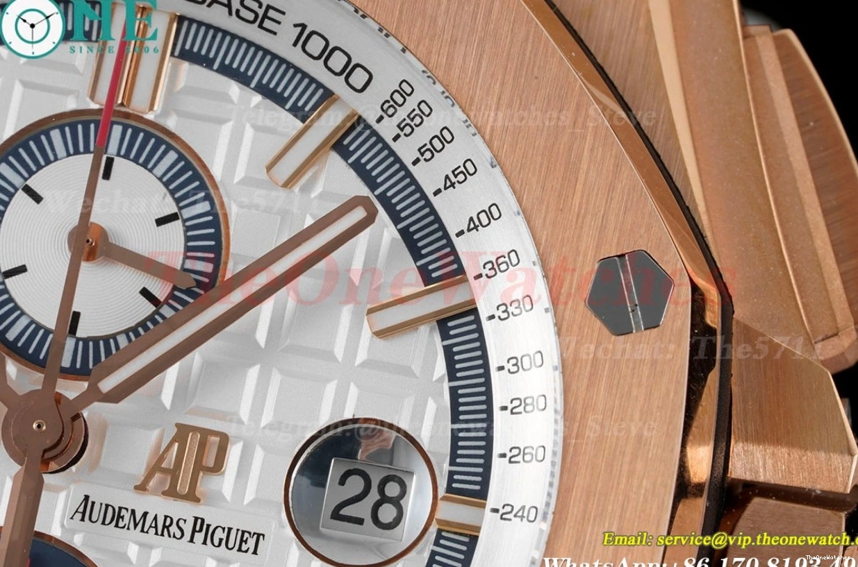 White JJF Royal Offshore 26408 White 44mm RU Oak RG A3126 0316